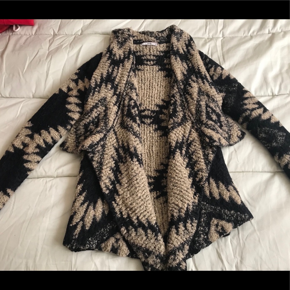 Sioni wool open cardigan